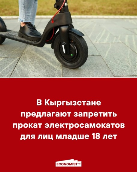 В Кыргызстане предлагают запретить прокат электросамокатов для лиц младше 18 лет