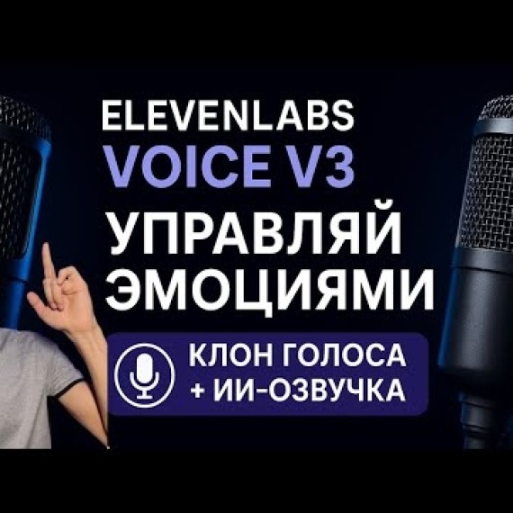 Как озвучить текст и клонировать голос с помощью ElevenLabs (версия Voice v3) и управление эмоциями