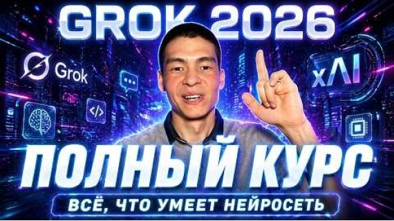 Grok AI 2026: Полный курс по нейросети Илона Маска (живой разбор) всё что умеет нейросеть за 1 видео